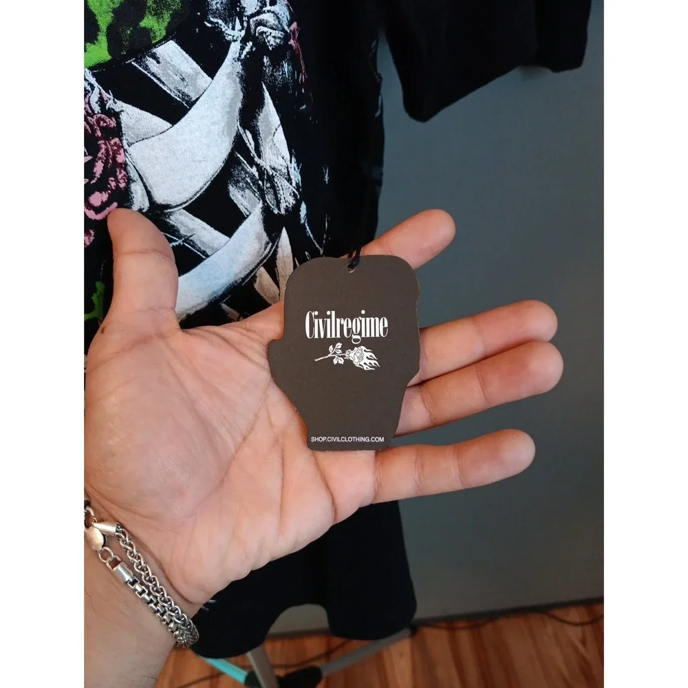 Authentic NWT Civil Regime Misfits T Men Large Short Sleeve Graphic Rare in Bag - Picture 12 of 13